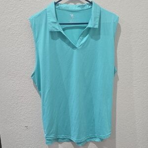 Women's Sleeveless Turquoise Top